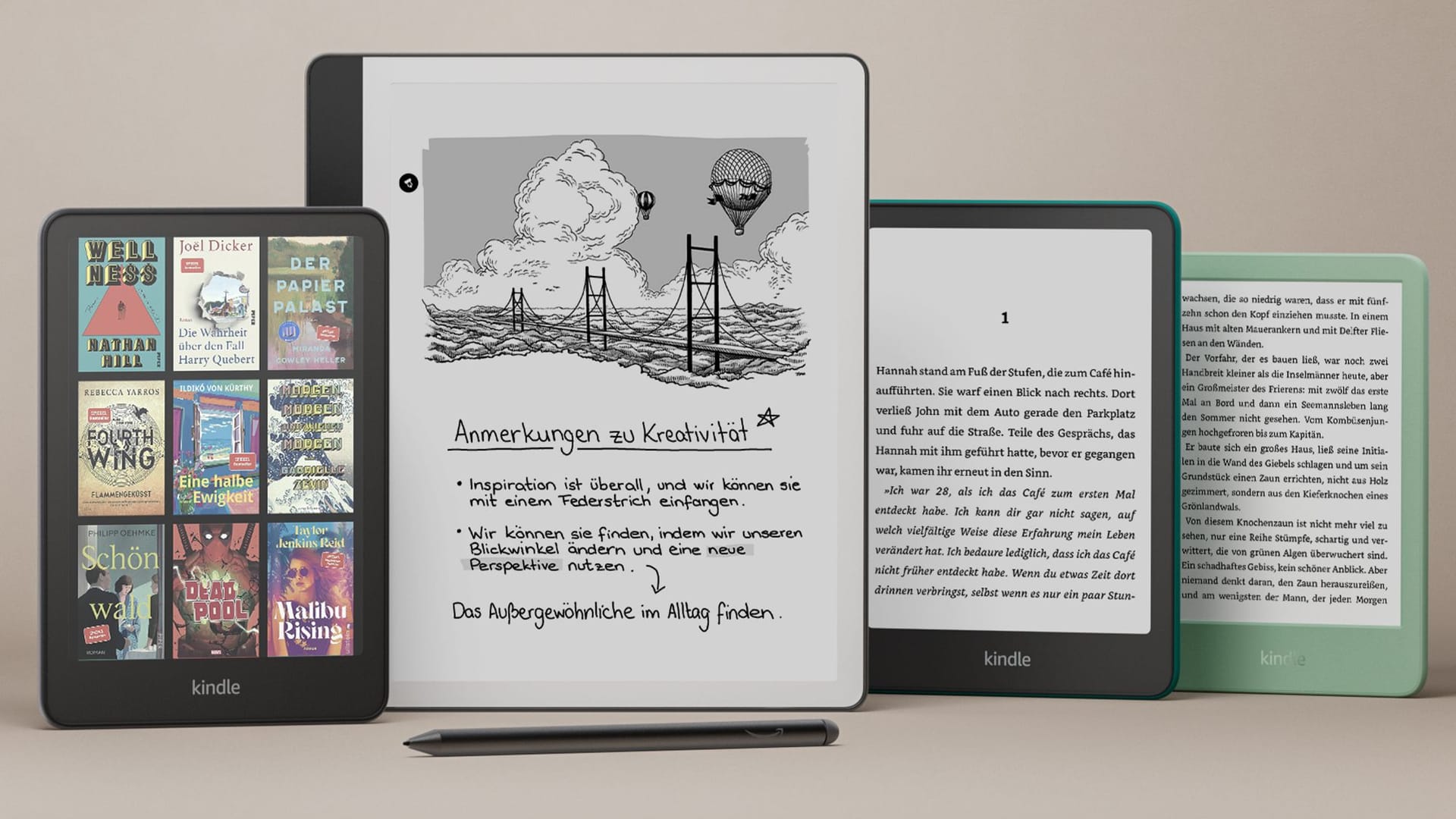 Alle neuen E-Book-Reader von Amazon haben keine physischen Tasten zum Umblättern mehr.