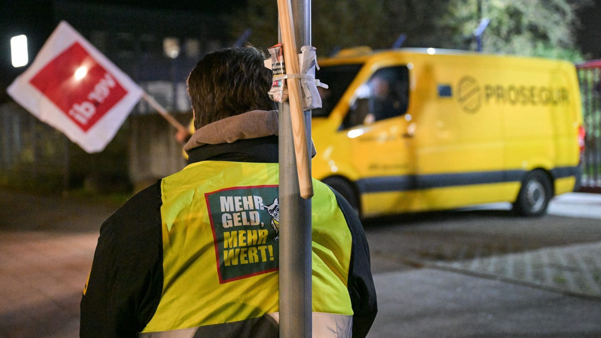 Warnstreik der Beschäftigten des Geld- und Werttransports