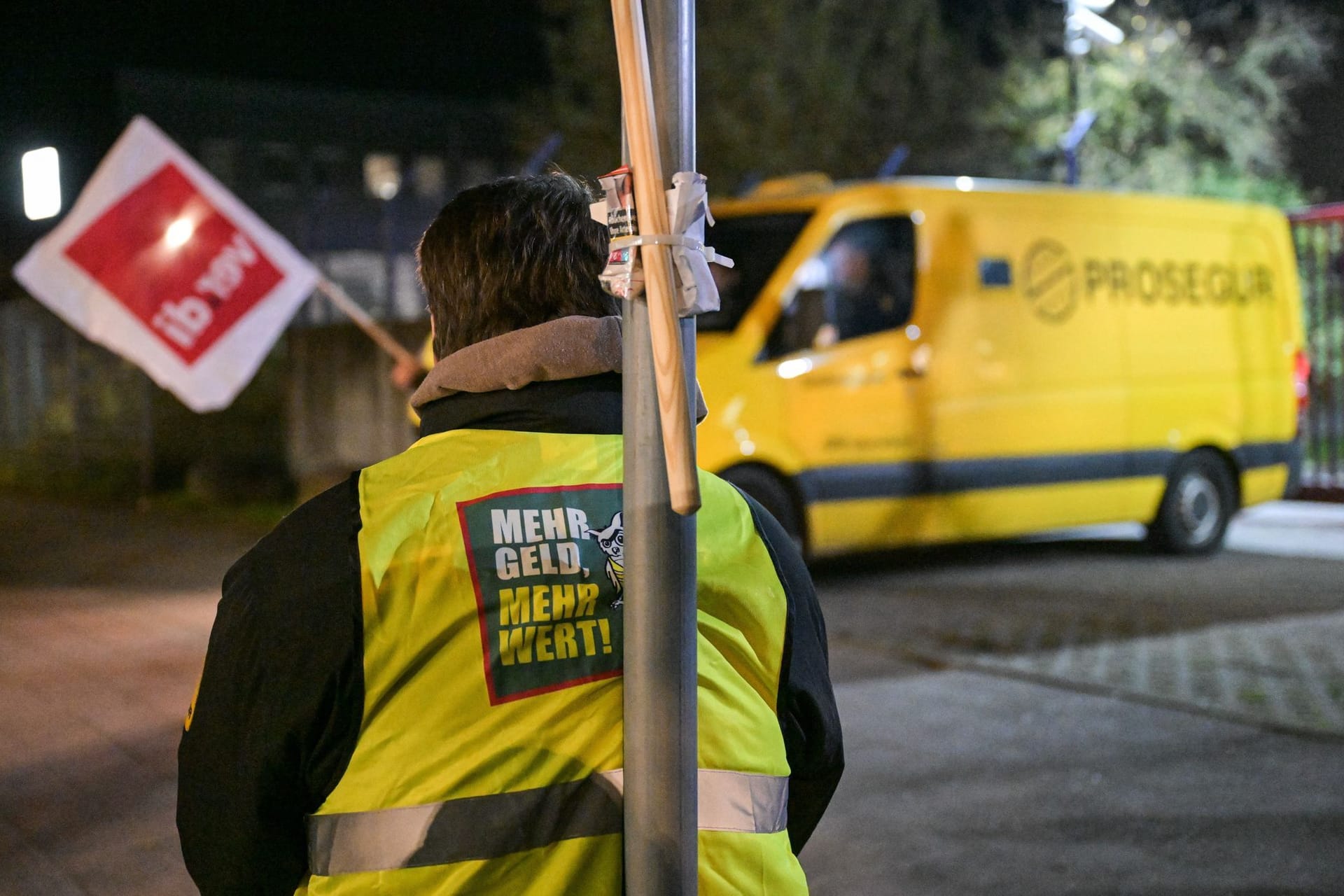 Warnstreik der Beschäftigten des Geld- und Werttransports