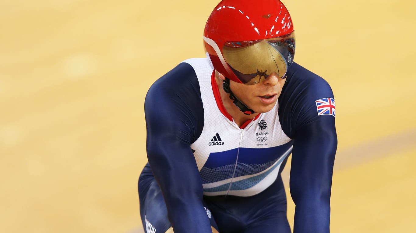 Hoy vor einem Bahnrad-Wettbewerb bei den Olympischen Spielen 2012.