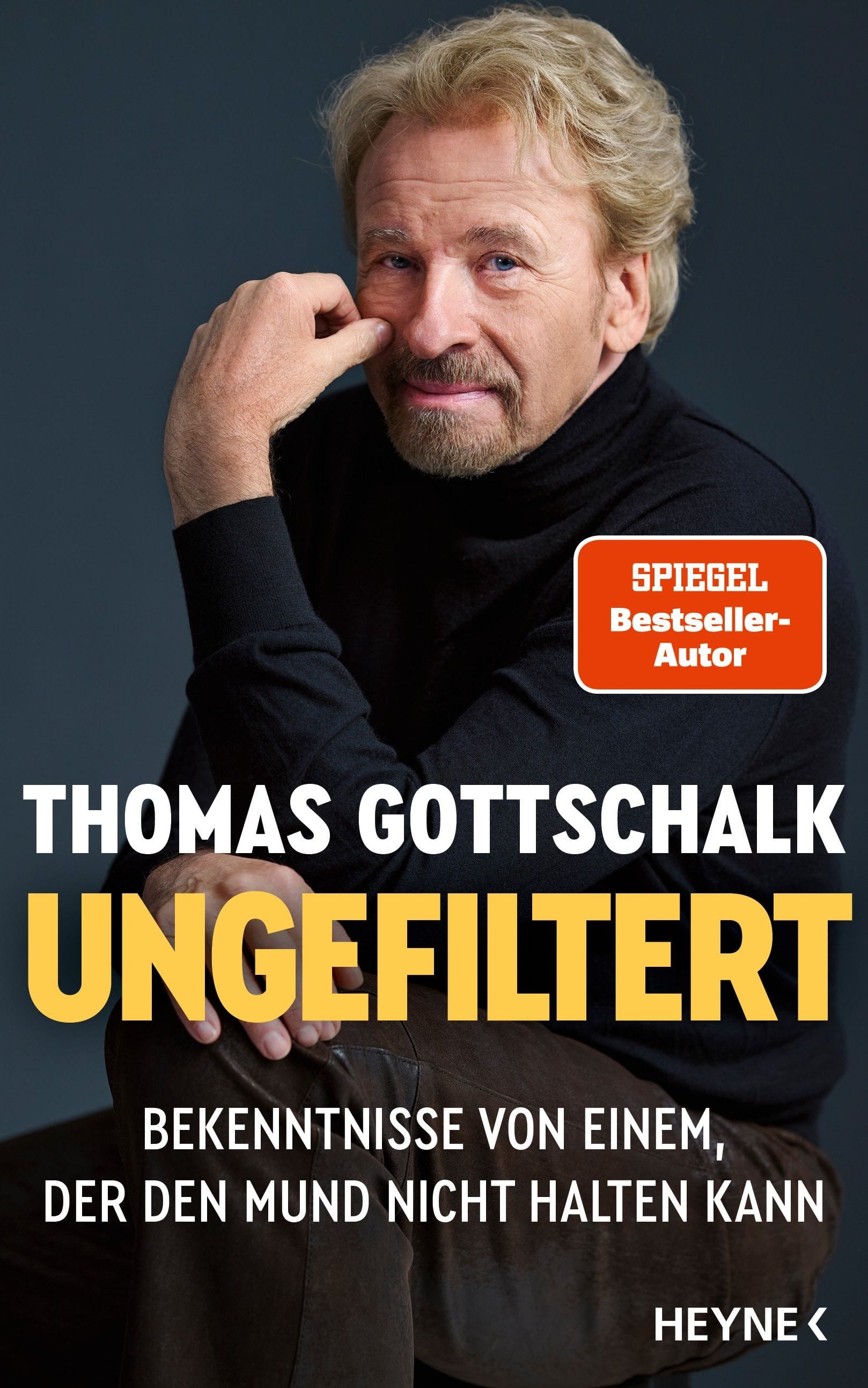 Thomas Gottschalk auf dem Cover seines neuen Buches "Ungefiltert": Der Fernsehstar "kann den Mund nicht halten".