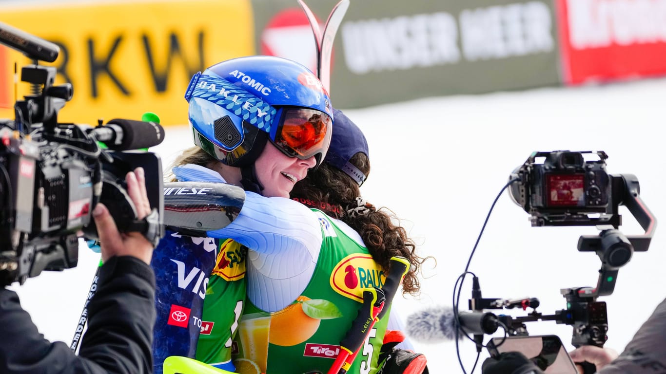 Mikaela Shiffrin (l.) und Federica Brignone: Die Italienerin siegte.