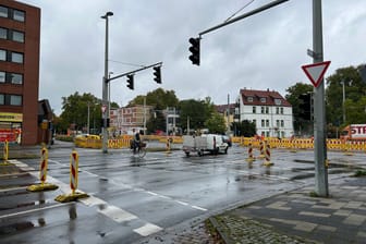 Die Ampeln sind außer Betrieb: An der Kreuzung zwischen Radeklint und Inselwall herrscht Verwirrung.