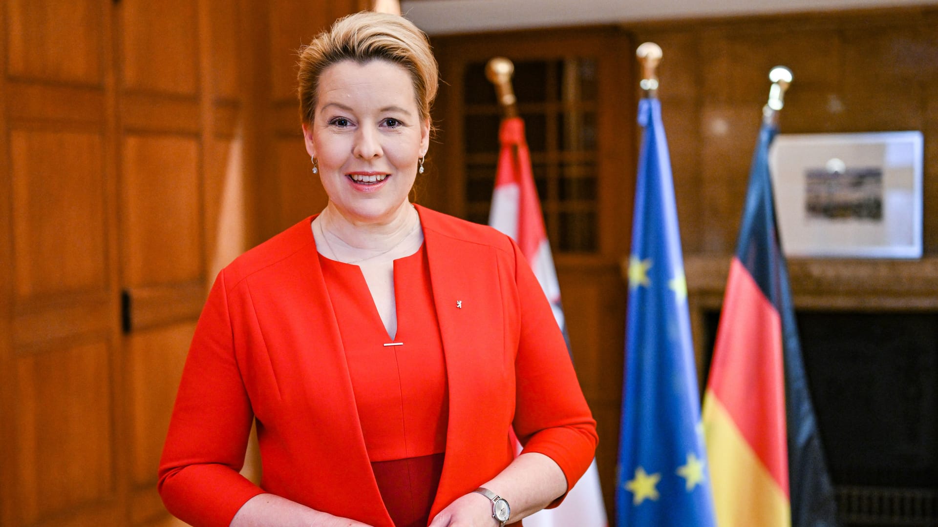 Franziska Giffey: Berlins Senatorin für Wirtschaft, Energie und Betriebe veröffentlichte ein altes Foto von sich.