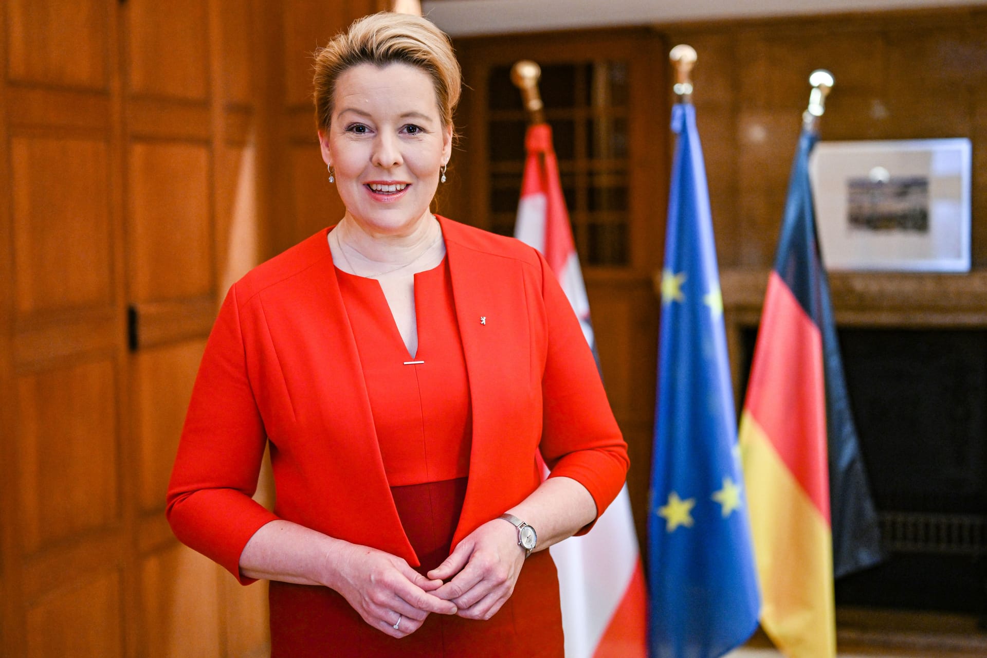 Franziska Giffey: Berlins Senatorin für Wirtschaft, Energie und Betriebe veröffentlichte ein altes Foto von sich.