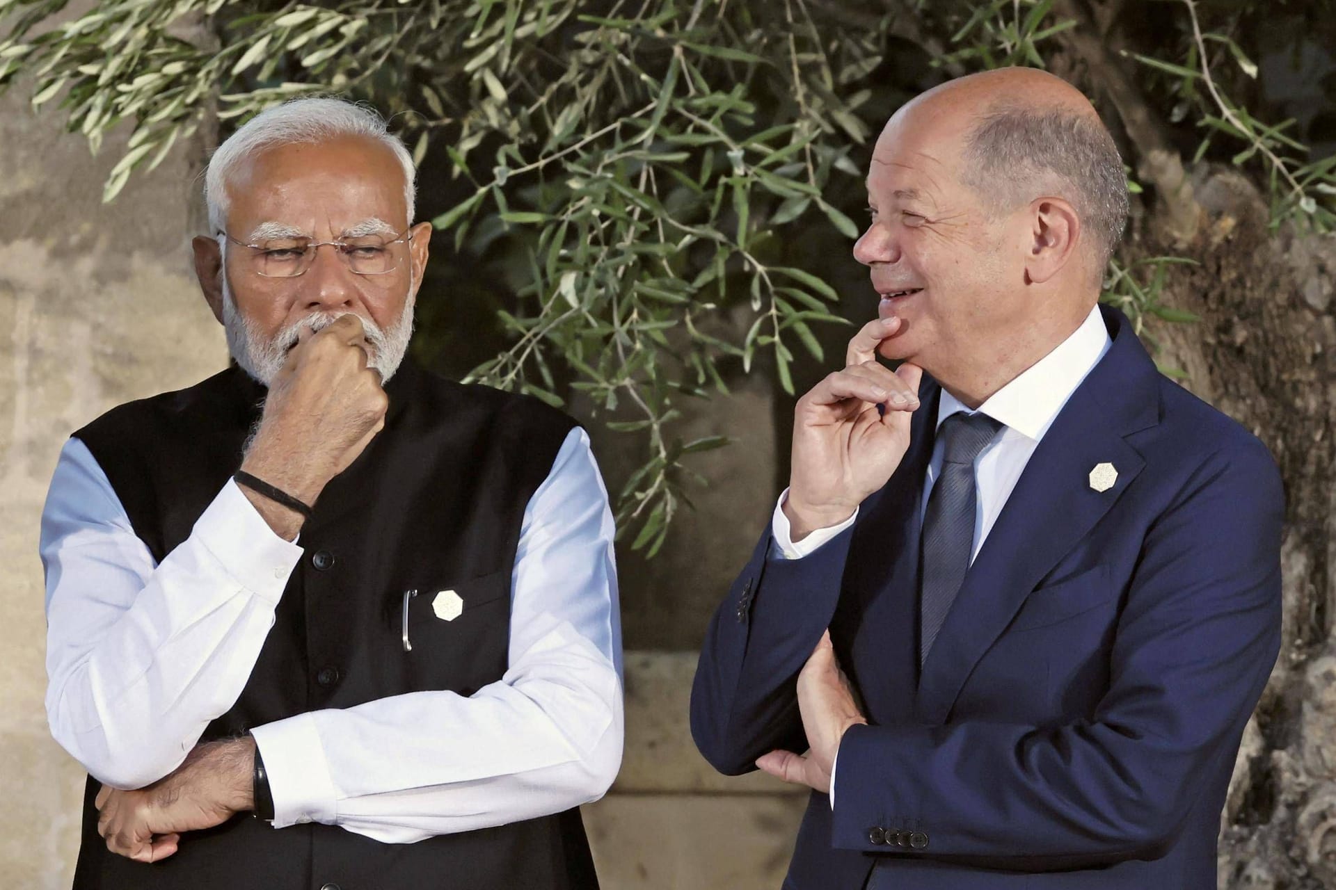 Narendra Modi und Olaf Scholz: Deutschland umwirbt Indien.