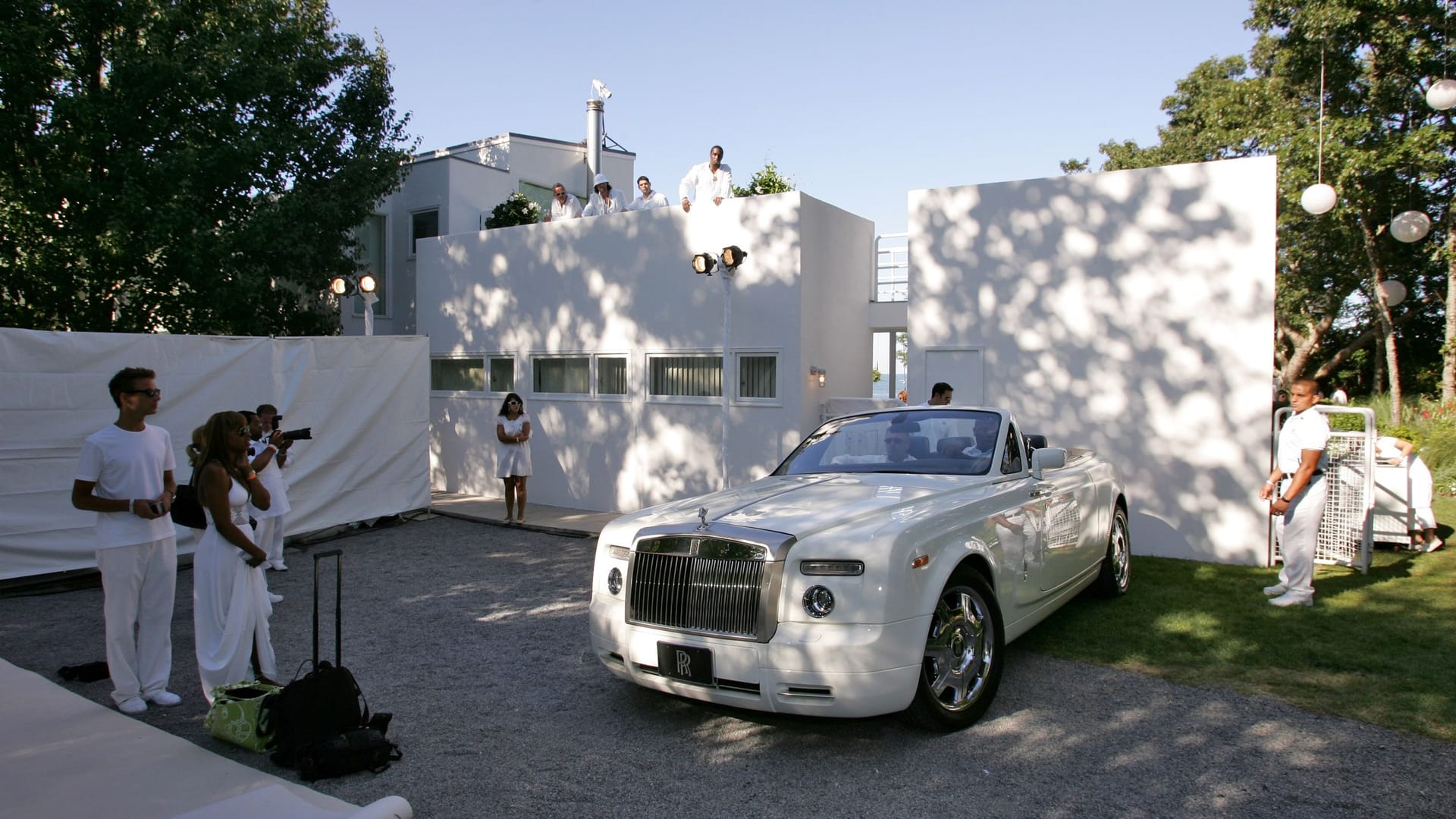 Sean "Diddy" Combs veranstaltet 2007 in seiner Villa in den Hamptons eine seiner legendären "White Partys"