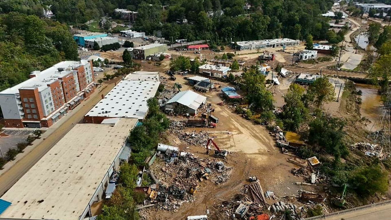 Nach Hurrikan Helene - North Carolina