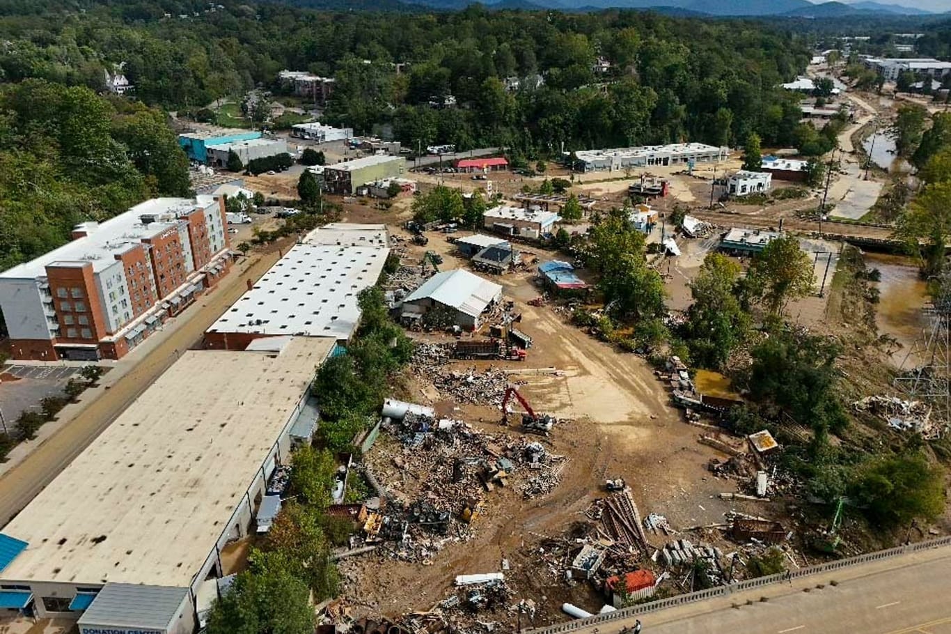 Nach Hurrikan Helene - North Carolina