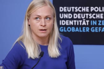 Elina Valtonen, finnische Außenministerin, bei einer Buchvorstellung in Berlin (Archivbild).