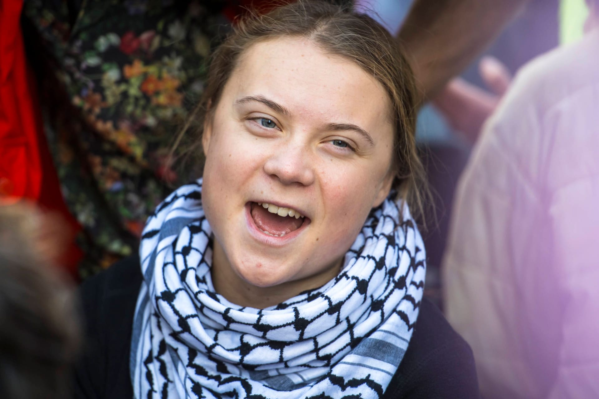 Greta Thunberg bei einer pro-palästinensischen Demo (Archivbild): Sie sollte mit anderen Aktivisten an Bord gehen.