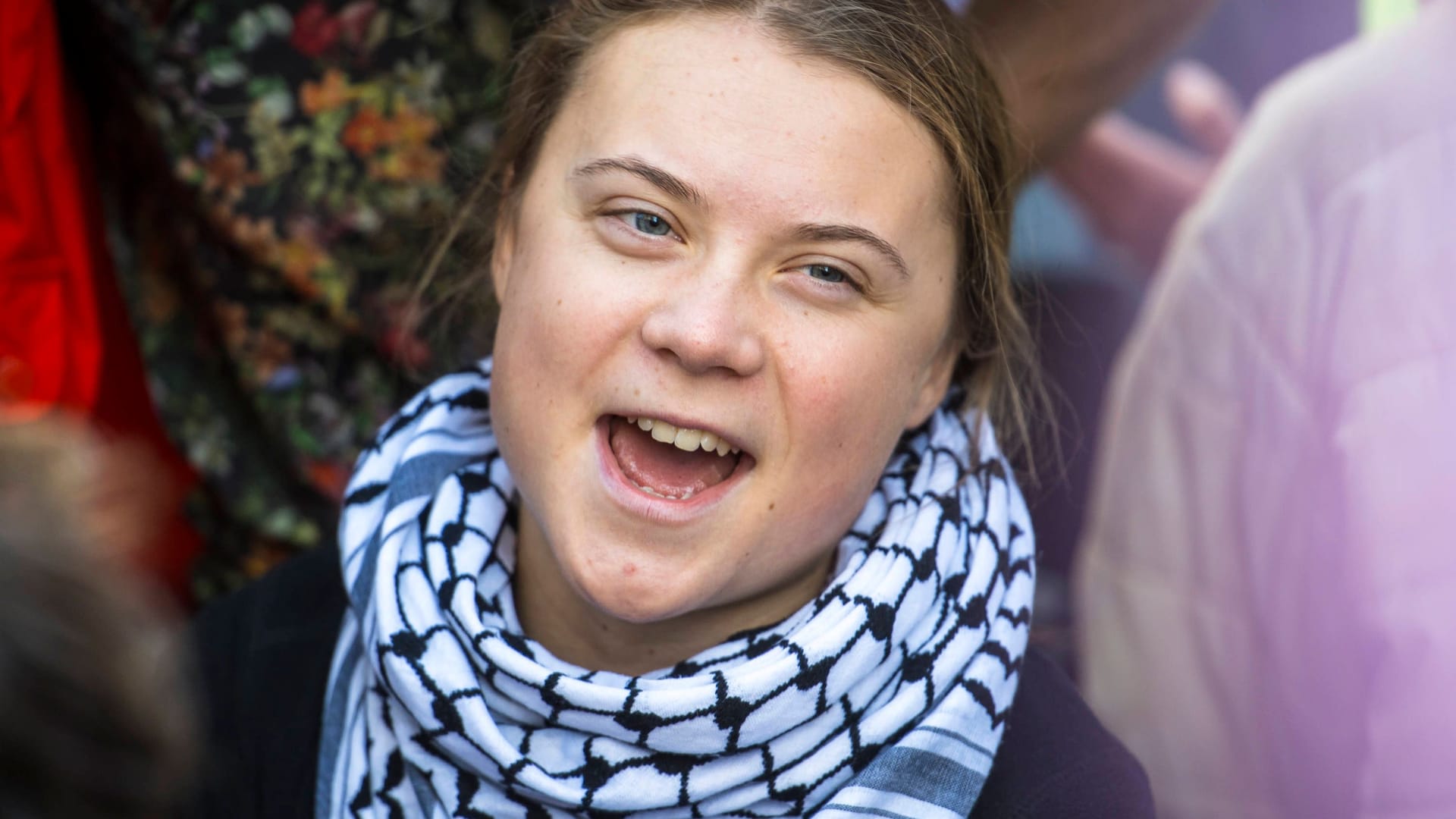 Greta Thunberg bei einer pro-palästinensischen Demo (Archivbild): Sie sollte mit anderen Aktivisten an Bord gehen. Greta Thunberg bei einer pro-palästinensischen Demo (Archivbild): Sie sollte mit anderen Aktivisten an Bord gehen.