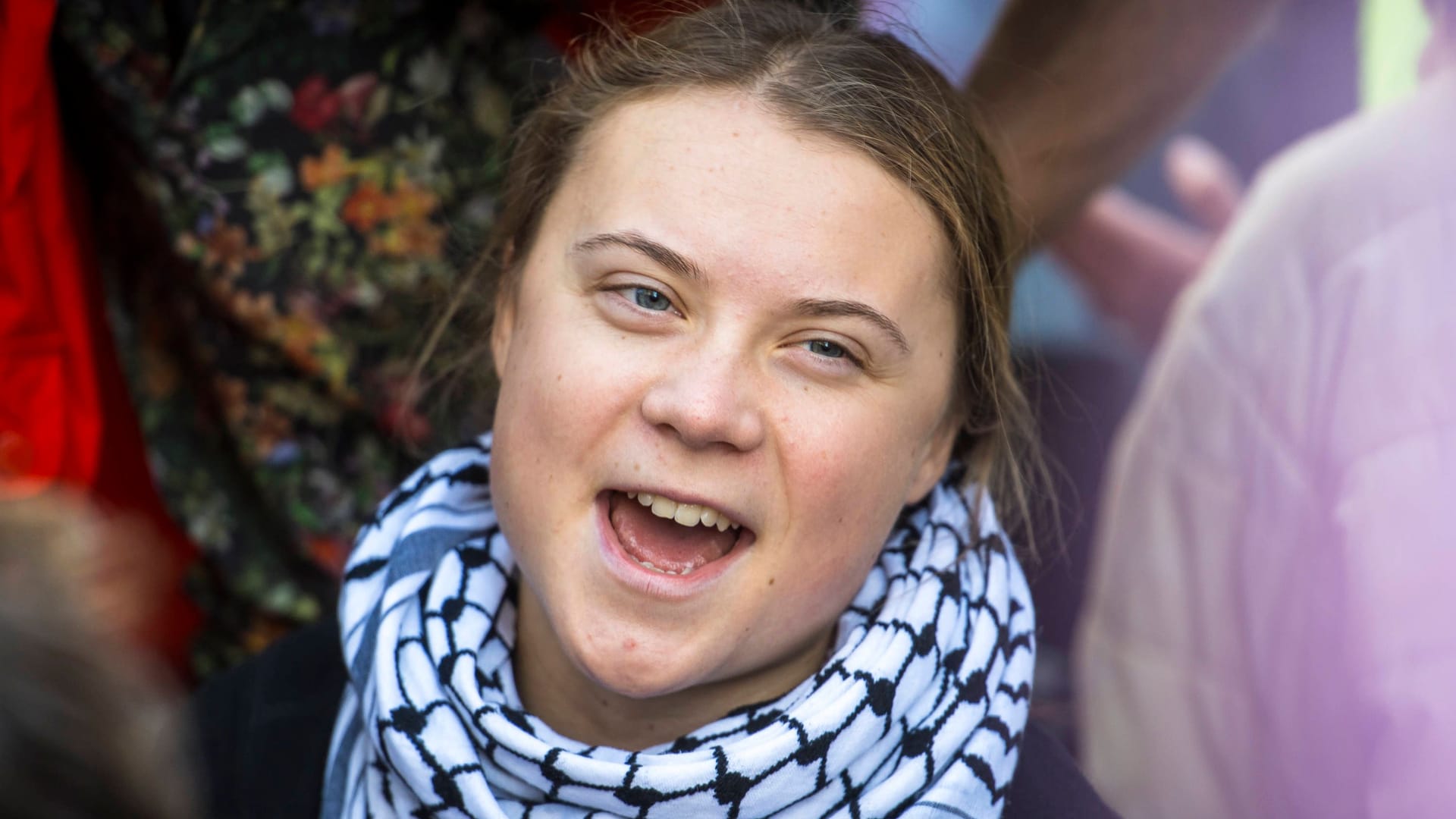 Greta Thunberg bei einer pro-palästinensischen Demo (Archivbild): Sie sollte mit anderen Aktivisten an Bord gehen.
