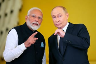 Der indische Premier Narendra Modi und Kreml-Chef Wladimir Putin beim Brics-Gipfel in Kasan: Der Kreml möchte bei dem Treffen den Westen schwächen.