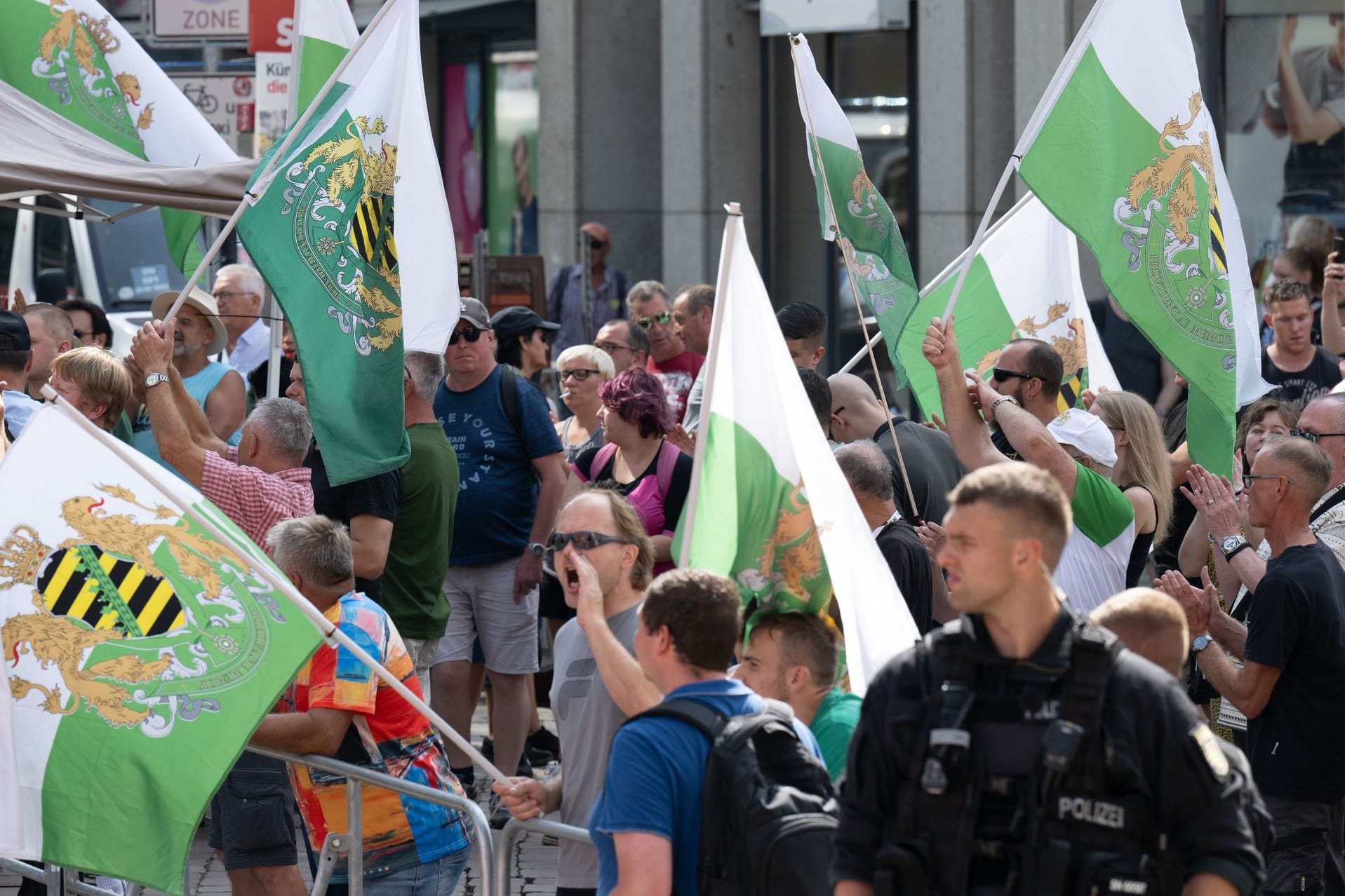 Anhänger der Freien Sachsen