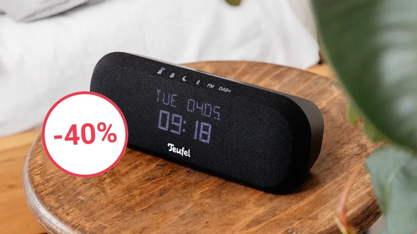 Im Black Friday Pre-Sale reduziert: Das Radio One von Teufel ist ein Bluetooth-Lautsprecher, Radio und Wecker in einem.