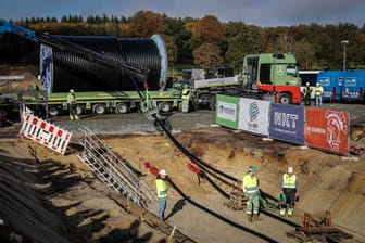 Erster Kabeleinzug bei SuedLink