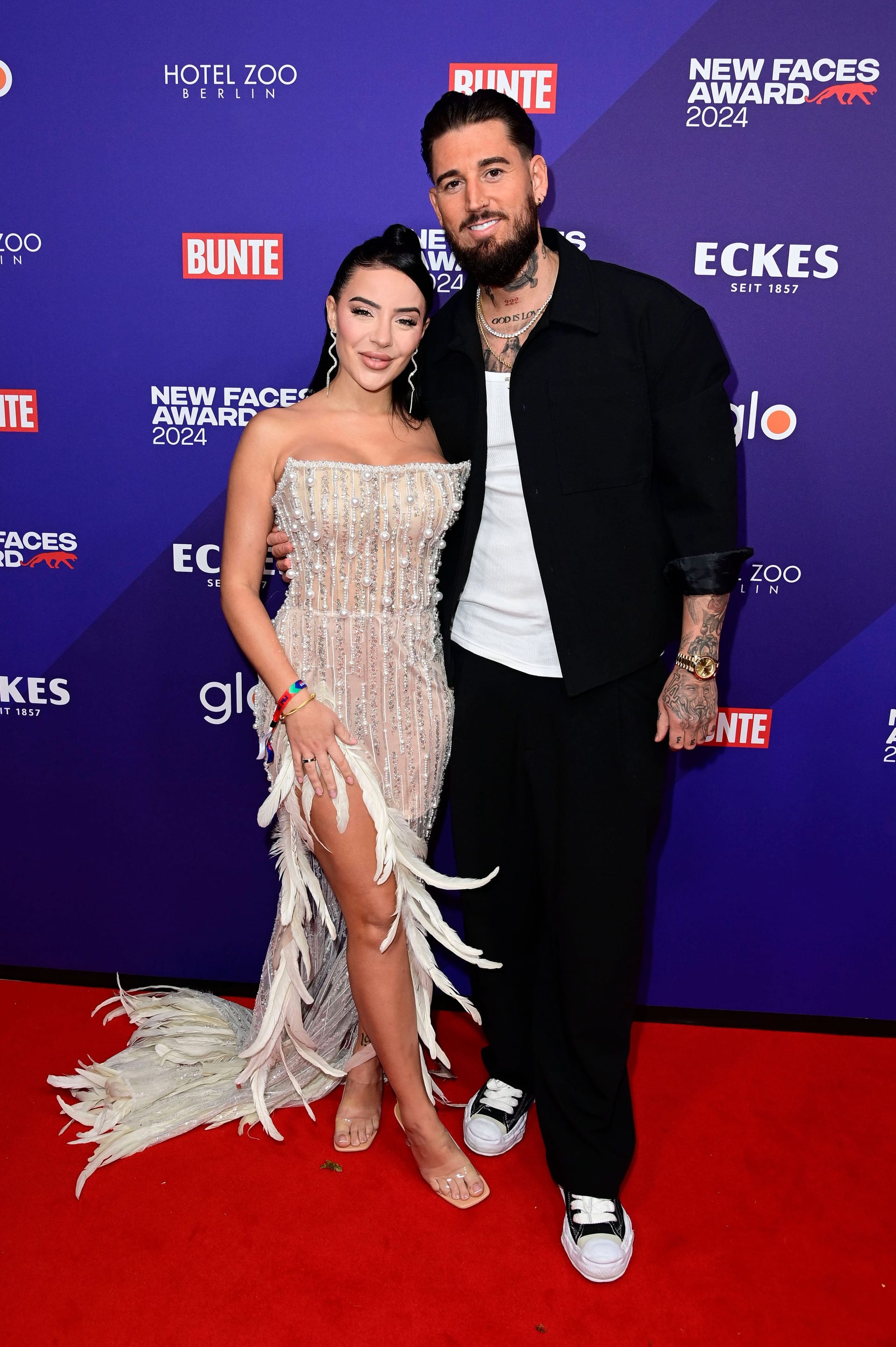 Leyla Lahouar und Mike Heiter bei der Verleihung der Bunte New Faces Awards.