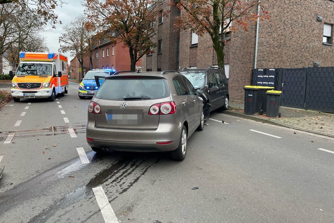 Unfallstelle in Lüdinghausen: Die Fahrerin des VWs erfasste eine Fünfjährige.