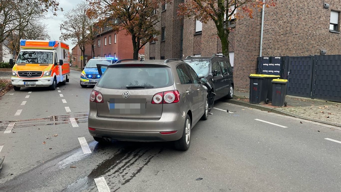 Unfallstelle in Lüdinghausen: Die Fahrerin des VWs erfasste eine Fünfjährige.