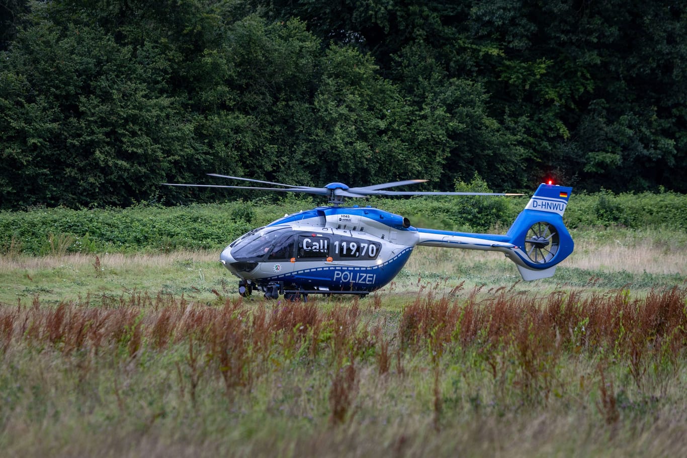 Polizeihubschrauber in NRW im Einsatz (Symbolfoto).