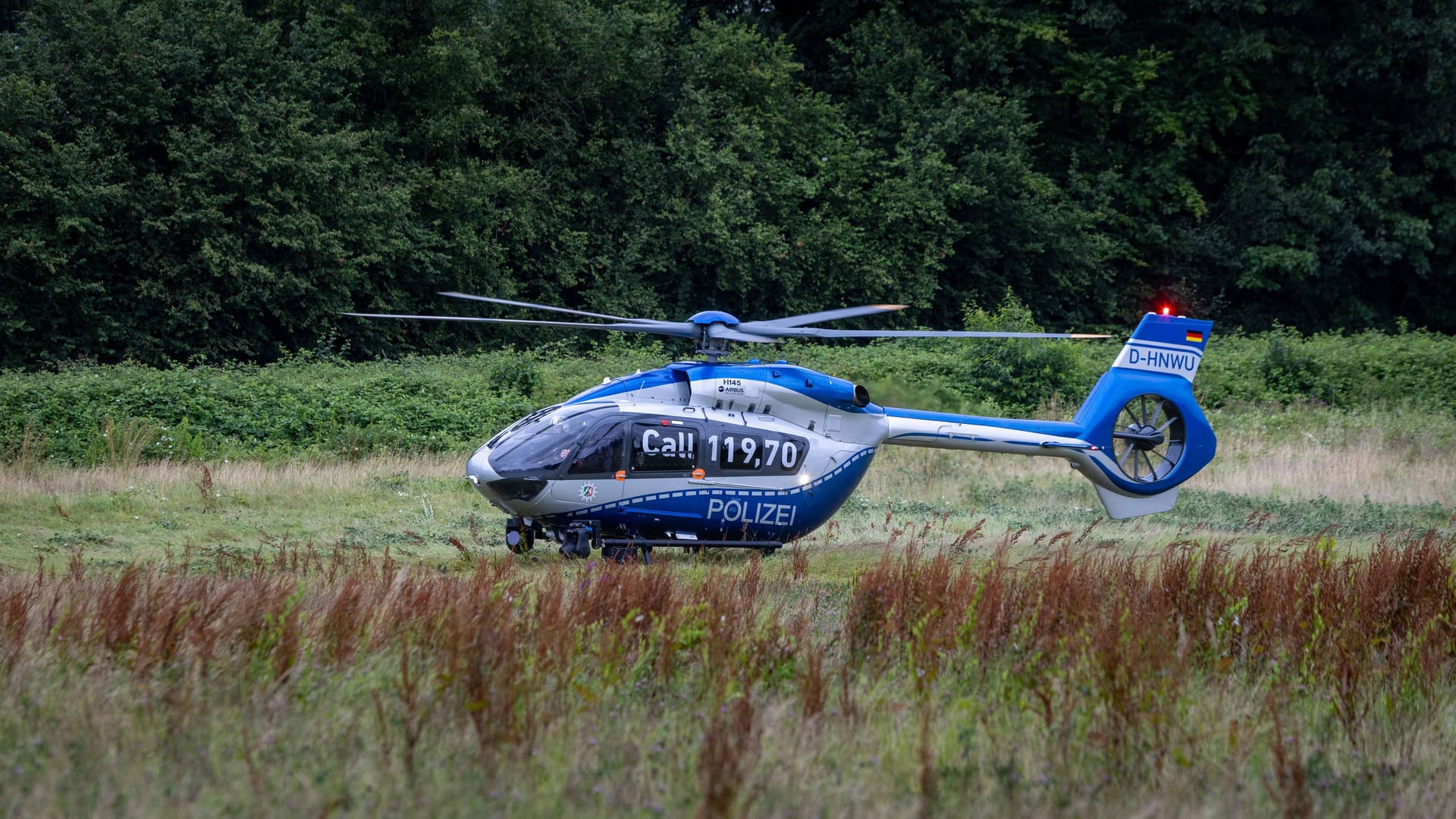 Polizeihubschrauber in NRW im Einsatz (Symbolfoto).