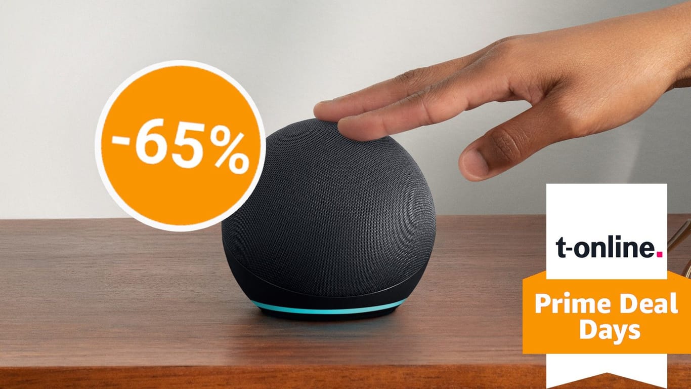 Auch nach den Prime Deal Days verkauft Amazon den smarten Lautsprecher Echo Dot noch mit 65 Prozent Rabatt.