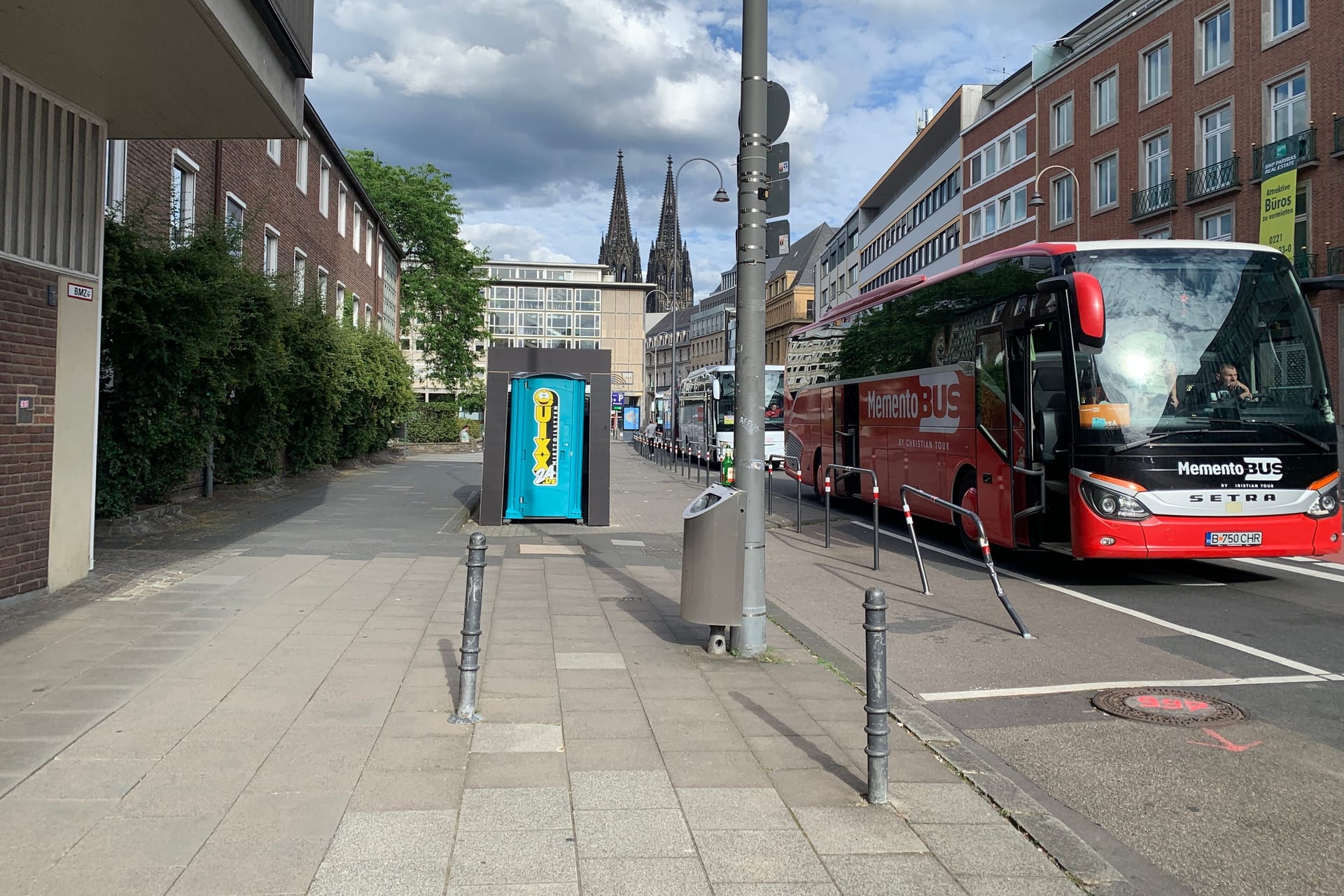 Das Busterminal in der Gereonstraße: Bis zu acht Busse können hier halten.