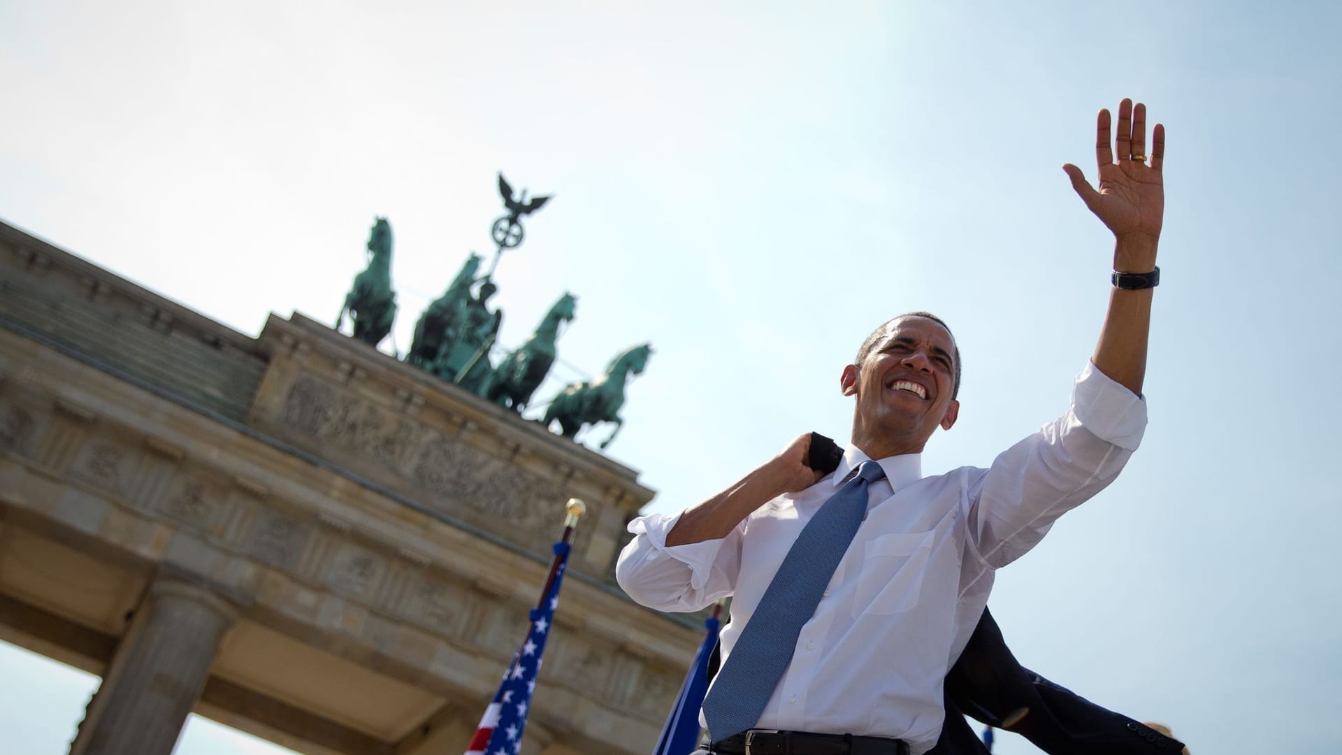 Barack Obama vor dem Brandenburger Tor