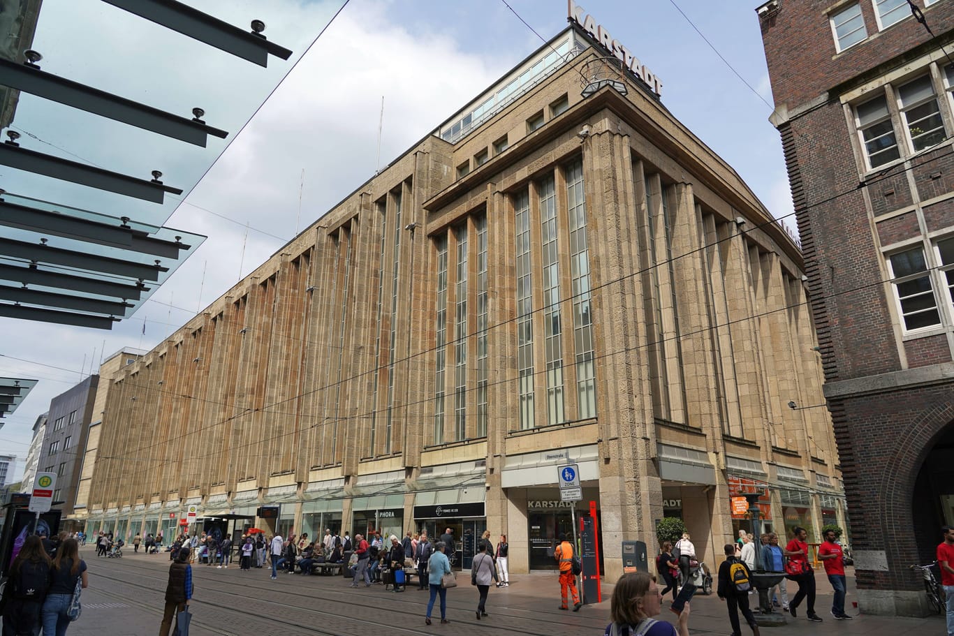 Das denkmalgeschützte Galeria-Gebäude in der Bremer Obernstraße: