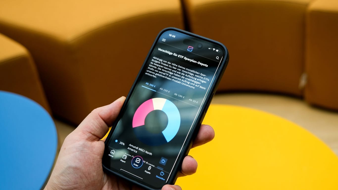 ETF-Sparplan Depot Simulator auf Smartphone