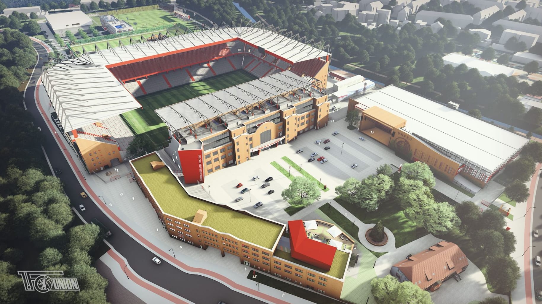 Grafik der neuen Alten Försterei: Union Berlin hat große Pläne für das Stadion.