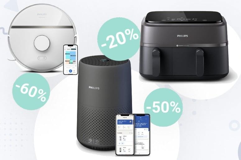 Philips-Angebote bei Amazon: Der Onlineriese reduziert Saugroboter, Airfryer und mehr radikal.