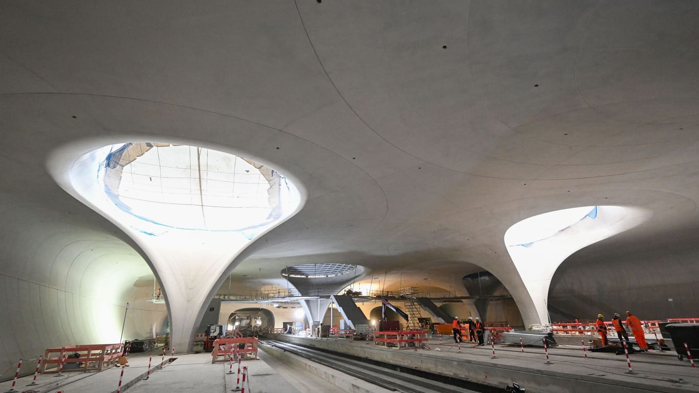 Fortschritt auf der Baustelle Stuttgart 21