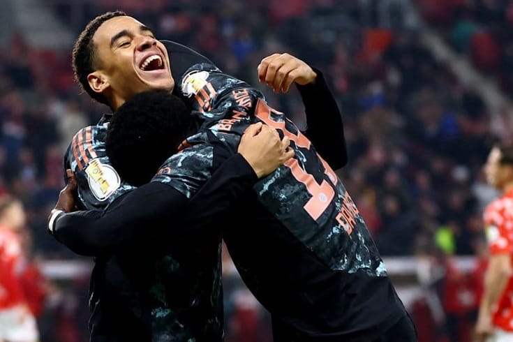 Jamal Musiala: Im Pokal gegen Mainz erzielte der Bayern-Star den ersten Hattrick seiner Karriere.