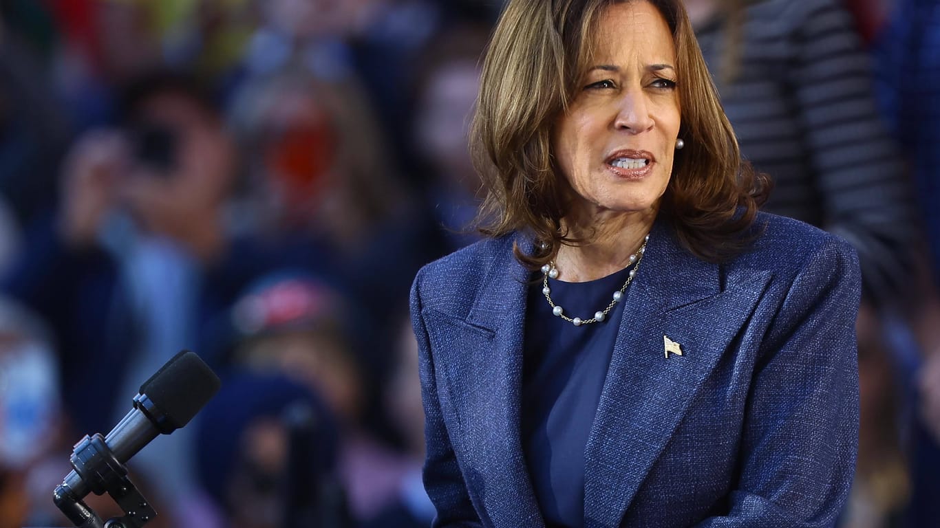 Kamala Harris bei einer Wahlkampfveranstaltung im US-Bundesstaat Pennsylvania.