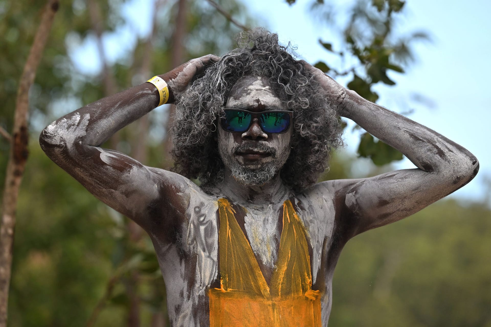 Ein Yolngu-Mann beim jährlichen Garma-Festival.