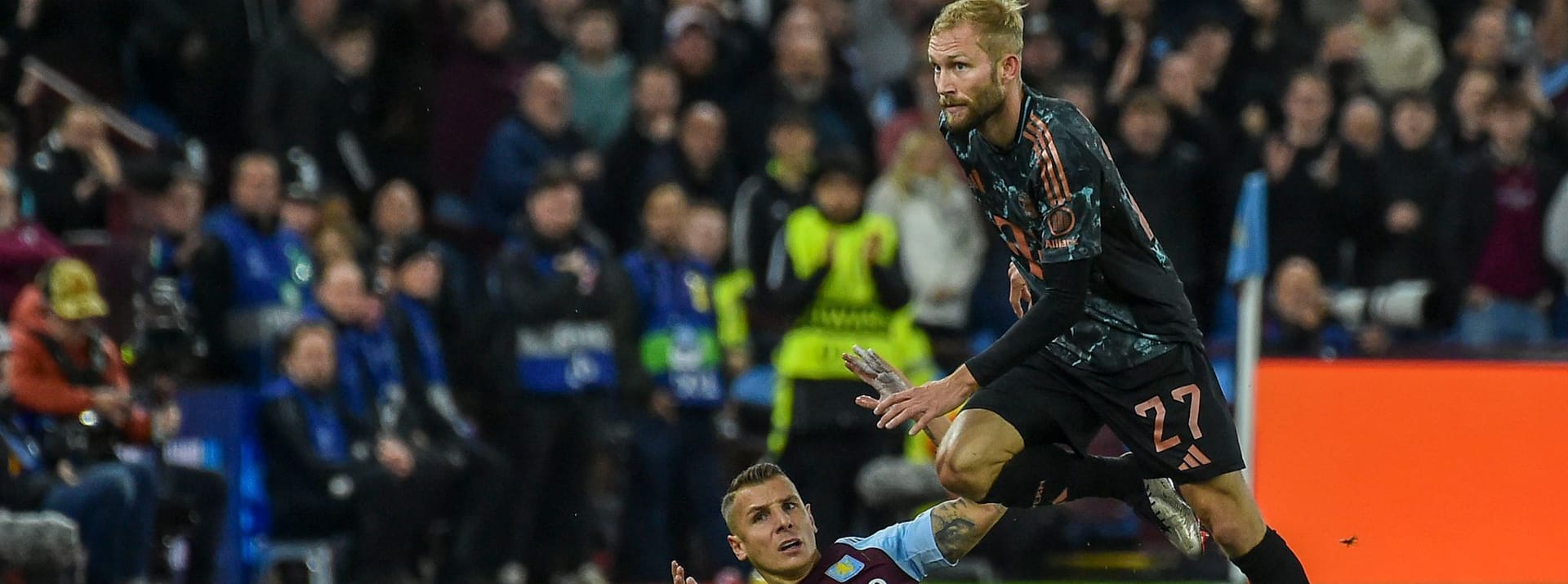 Konrad Laimer (bis 85. Minute): Rückte für Guerreiro als Rechtsverteidiger in die Startelf. Perfekte Flanke auf Kane (6.), der aber knapp im Abseits stand. Perfekter Chipball in den Lauf von Gnabry (29.). Anfangs sehr auffällig, verlor aber an Wirkung. Note 3