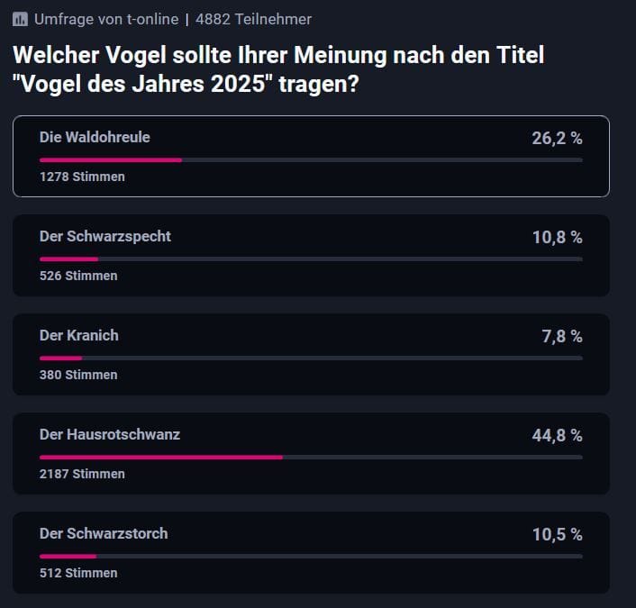 Abstimmung: Die Endergebnisse.