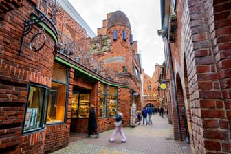 Die Böttcherstraße in Bremen: Der Täter floh Richtung Martinistraße.