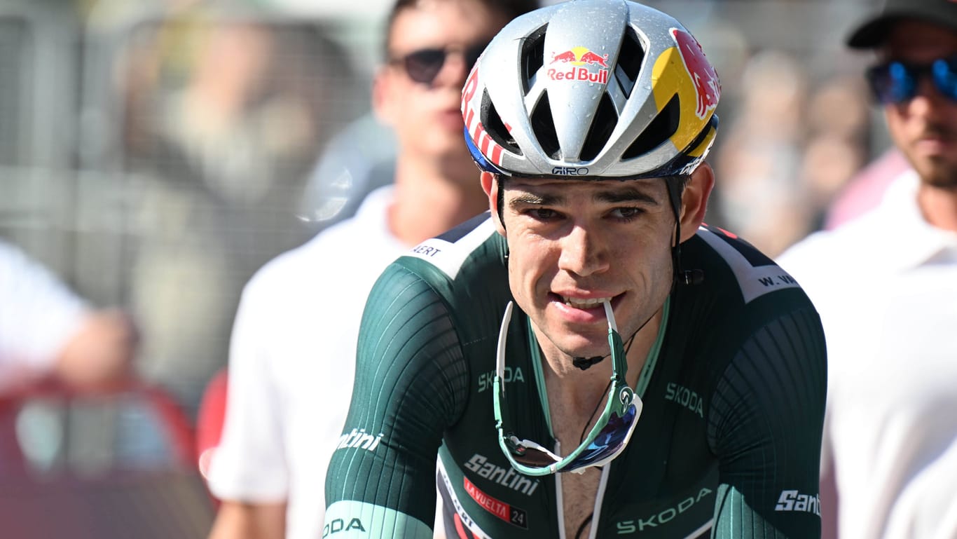 Wout van Aert: Er führte bei der Vuelta A Espana die Sprintwertung an, ehe er in der 16. Etappe verletzt aufgeben musste.