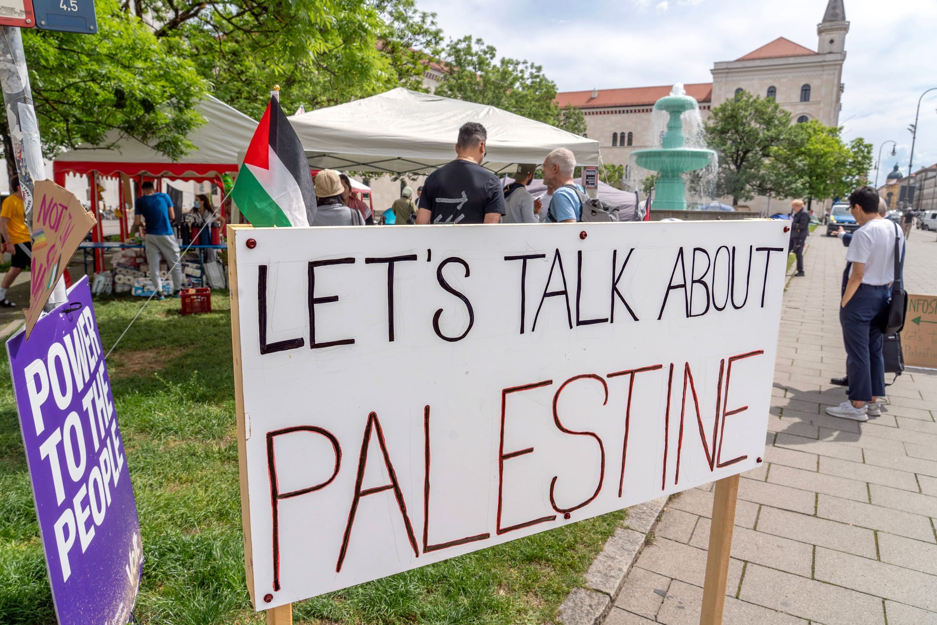 Das Pro-Palästina-Camp (Archivbild): Seit fast einem halben Jahr zelten die Studenten und Aktivisten vor der Universität.