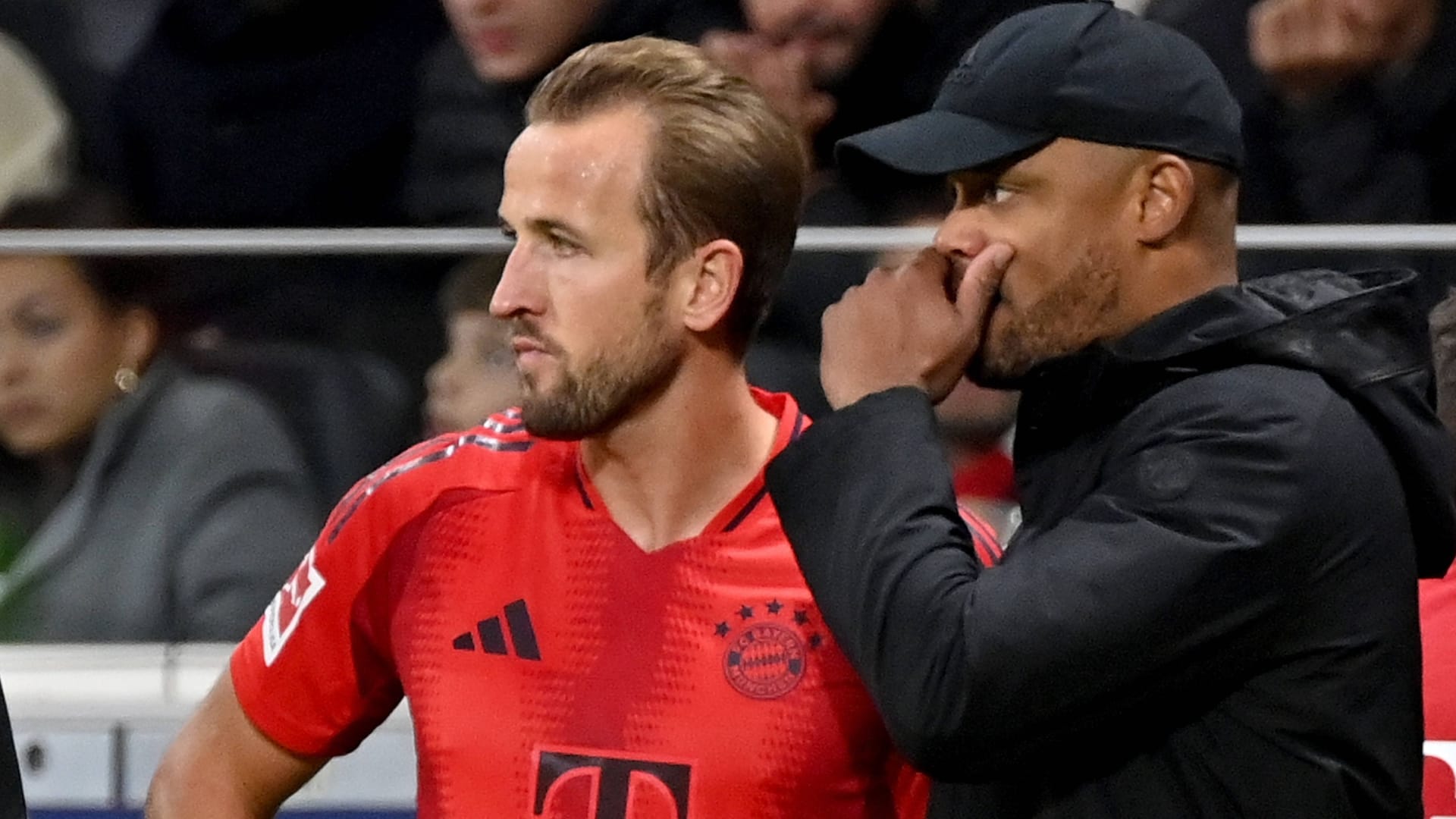 Blick aufs Tor? Bayern-Stürmer Kane (li.) mit Trainer Kompany.