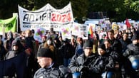 AfD Berlin: Hunderte Demonstranten protestieren gegen Parteitag in Jüterbog