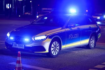 Polizeifahrzeug bei Nacht (Symbolbild): Bei dem Unfall an der Hamburger Straße wurden zwei Menschen verletzt.