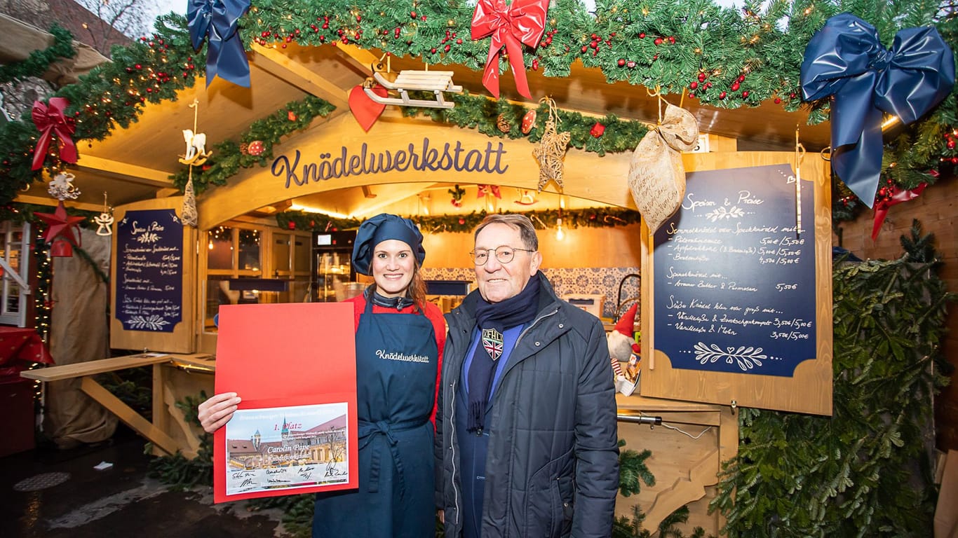 Schönste Stände 2019: Die Knödelwerkstatt teilte sich mit dem Ernteonkel den ersten Platz.