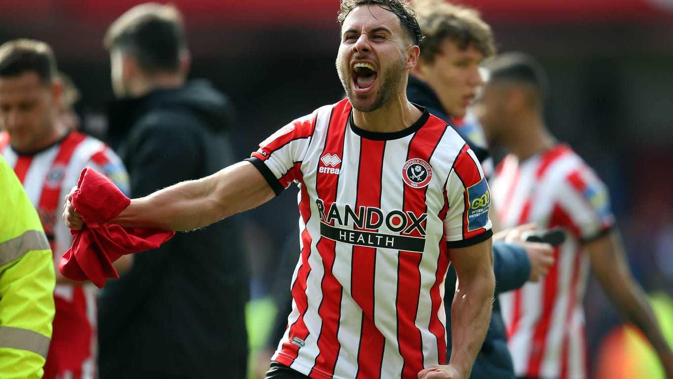 George Baldock im Trikot seines langjährigen Vereins Sheffield United (Archivbild).