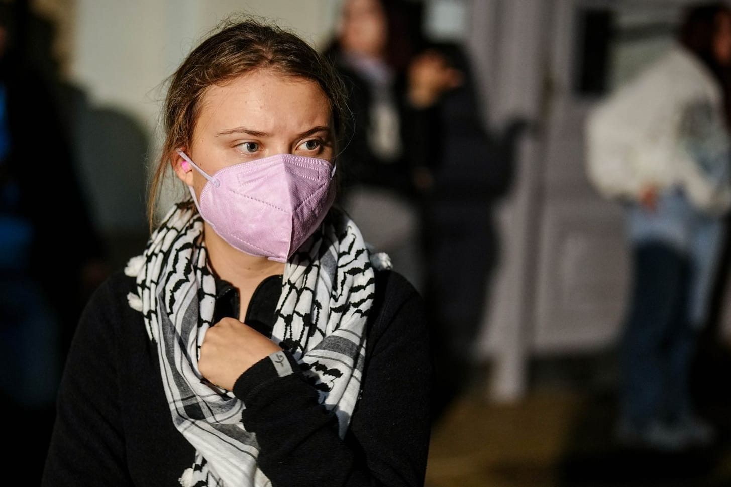 Greta Thunberg bei einer pro-palästinensischen Kundgebung in Berlin-Kreuzberg: Am Jahrestag des Hamas-Massakers war die ehemalige Klima-Ikone in die Hauptstadt gekommen.