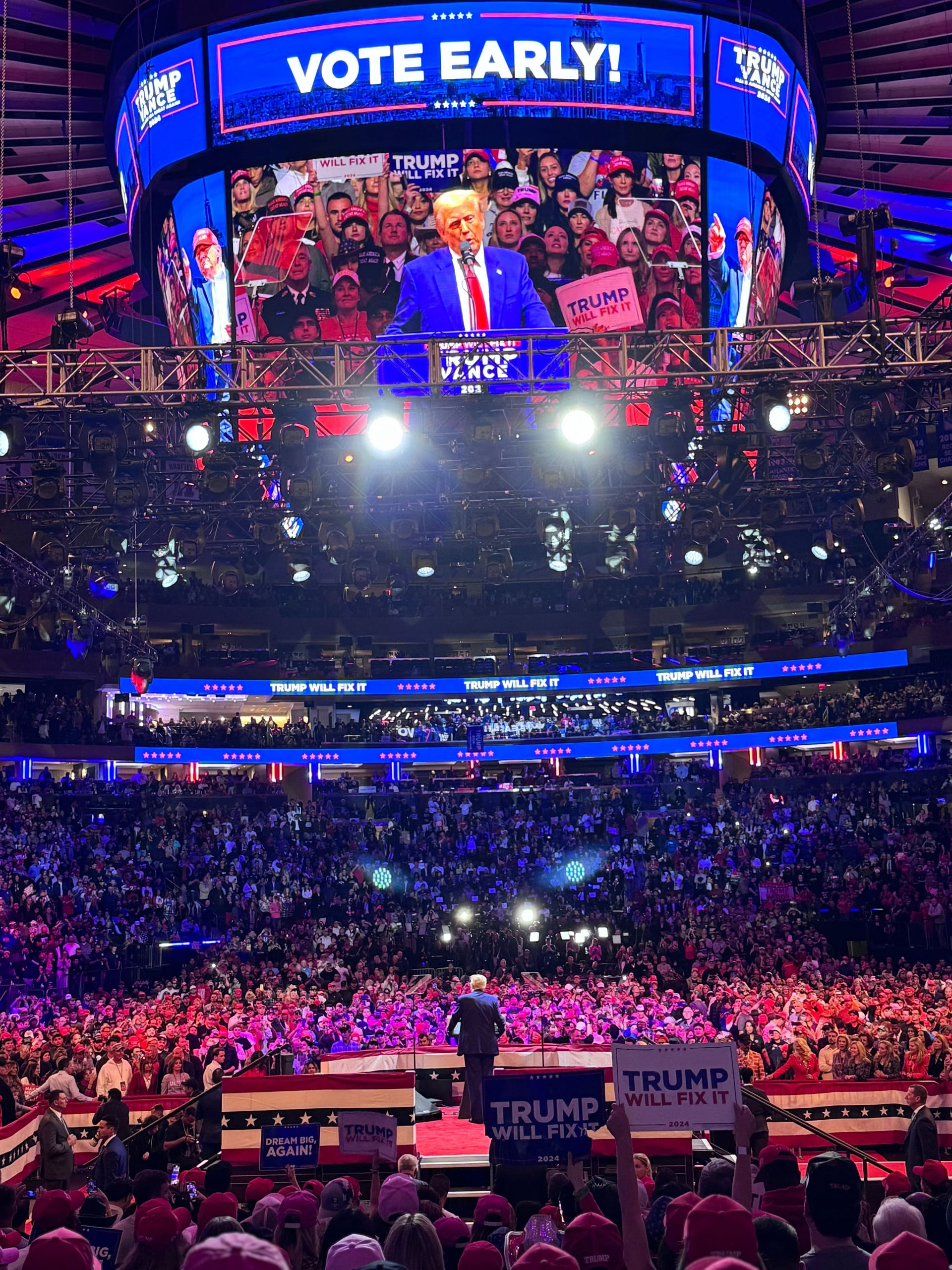 Donald Trump im Madison Square Garden von New York.