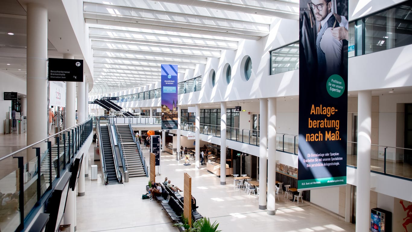 Terminal im Flughafen Bremen: Das Paket löste Aufregung aus.